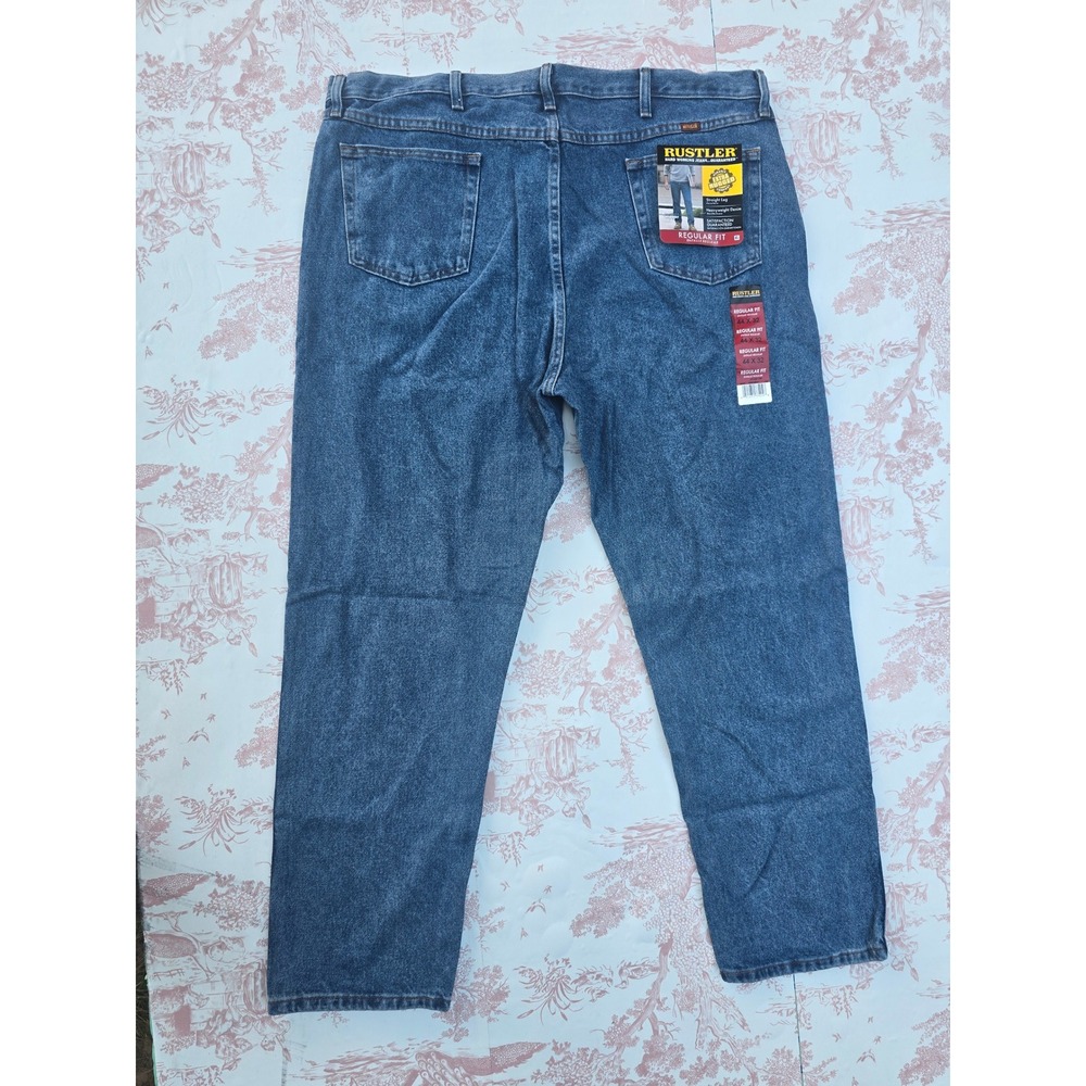 Rustler by Wrangler Men's Regular Fit Jeans 44x32 Straight Leg NWT